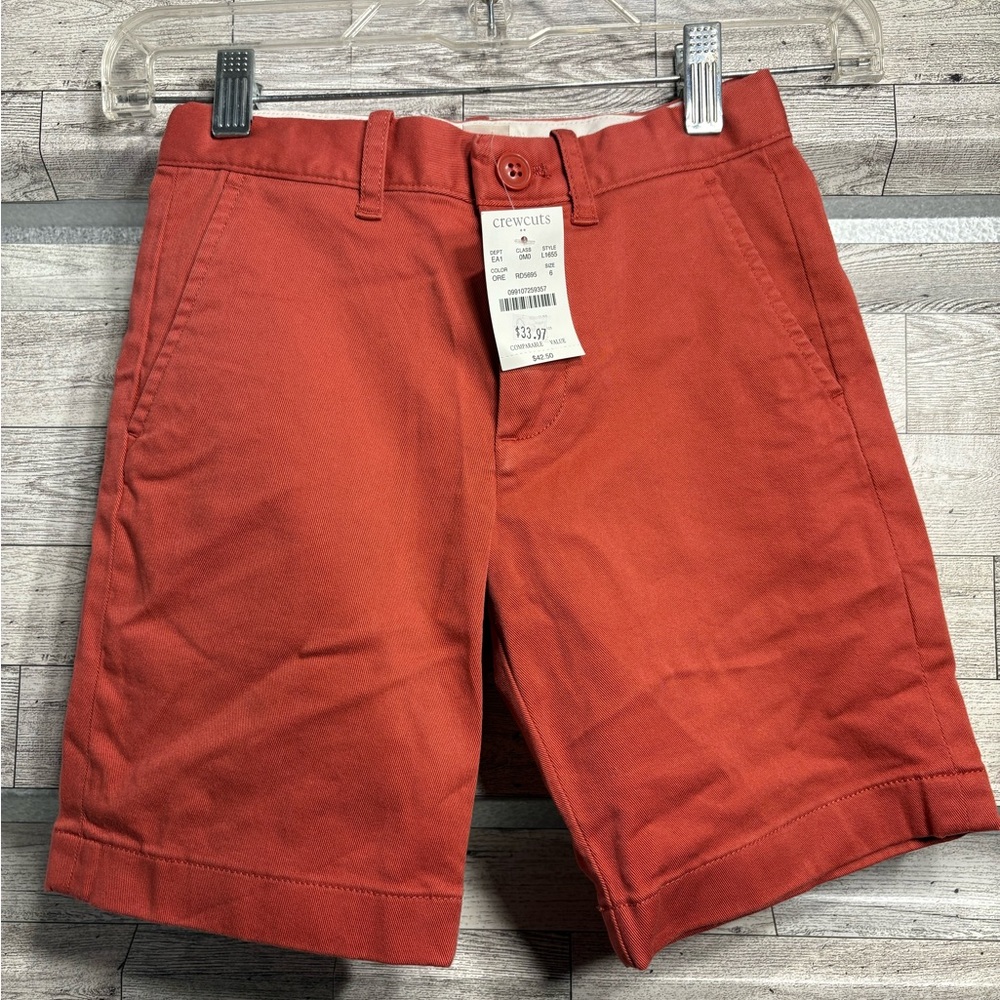 Crewcuts Men's Brick Red Flat Front Shorts